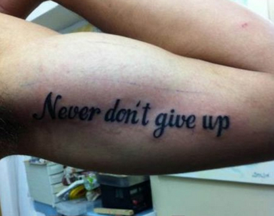 Never Don't Give Up Tattoo Soup X2 Never Don't Give Up Tattoo Soup X2